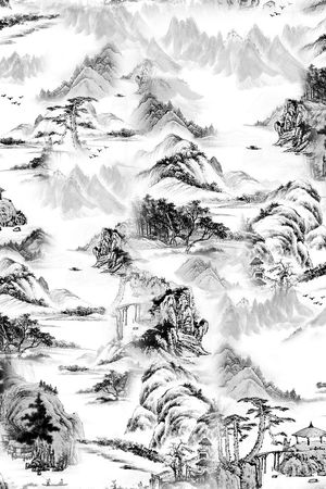 中国风印花花型图片