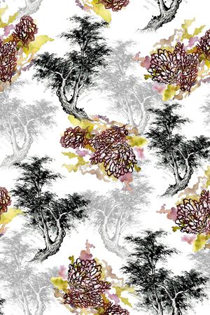 休闲印花花型图片