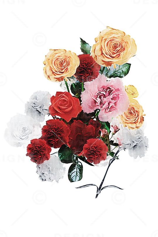 独朵印花花型图片