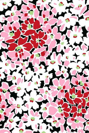 团花印花花型图片