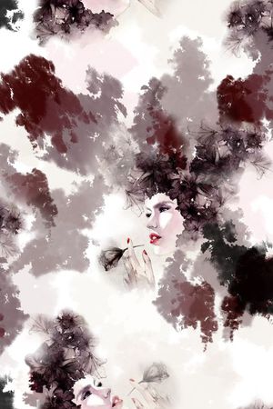 水墨印花花型图片