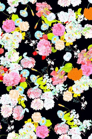 牵牛花印花花型图片