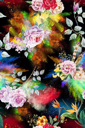 花朵印花花型图片