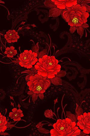 中国风印花花型图片