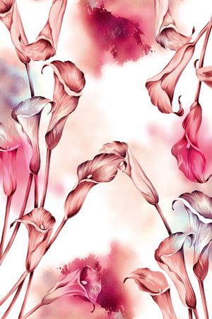 百合印花花型图片