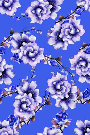 月季花印花花型图片