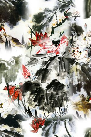 中国风印花花型图片
