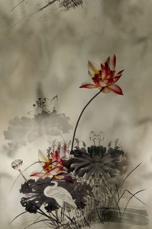 花鸟印花花型图片