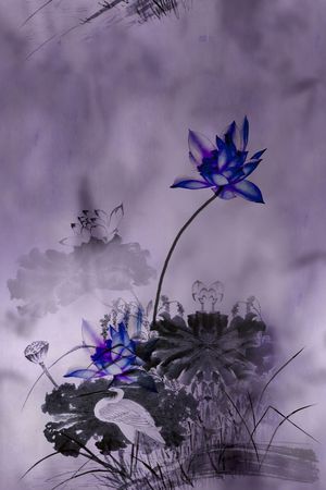 花鸟印花花型图片
