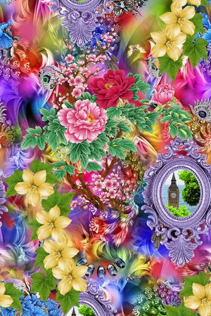 花瓣印花花型图片