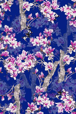 旗袍印花花型图片