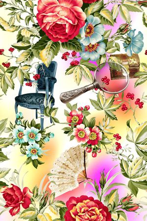 花朵印花花型图片