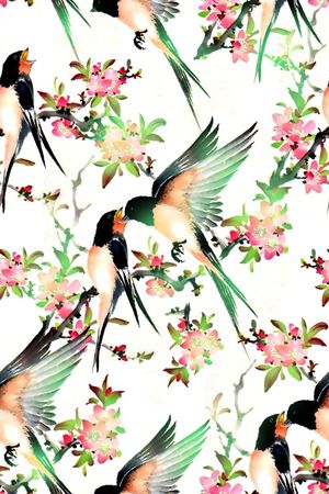 抽象几何清爽梦幻艺术平底立体手绘满版最新高清数码蕾丝民族中国风绣花珠宝肌理时尚潮

流大牌复古欧美风女装裙印花花型图片