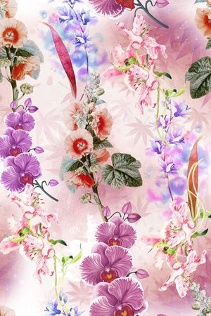 小碎花印花花型图片