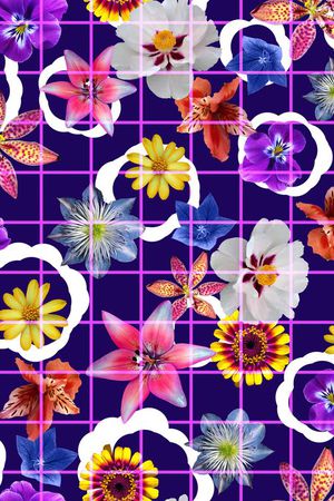 花卉、格子、纯底印花花型图片