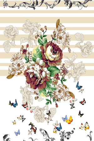 花卉印花花型图片