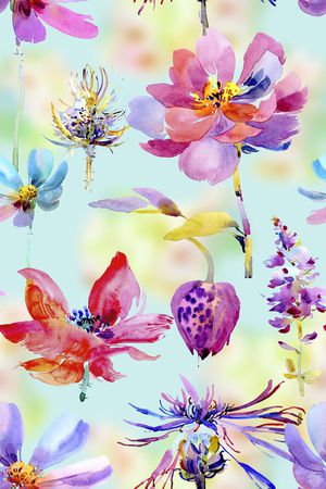 时尚清新花卉印花花型图片