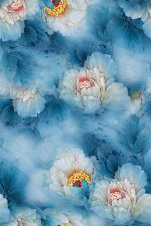 牡丹印花花型图片