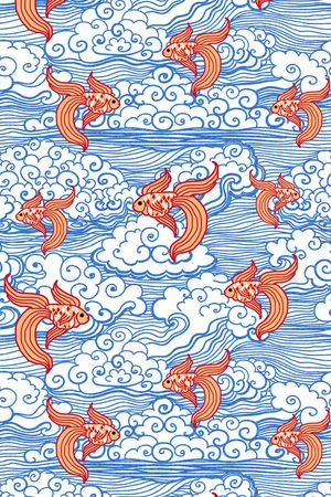中国风印花花型图片