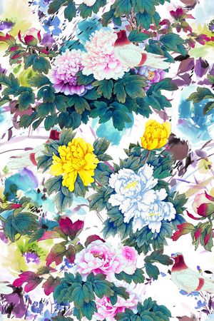 鸟印花花型图片