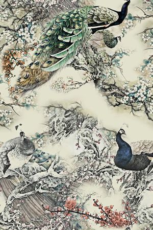 中国风印花花型图片