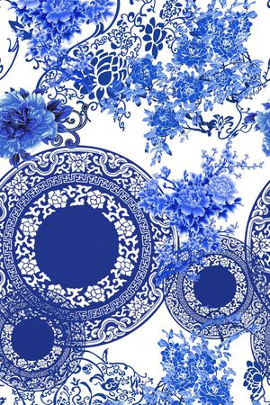 中国风印花花型图片