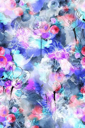 花卉印花花型图片