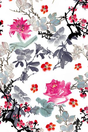 复古印花花型图片