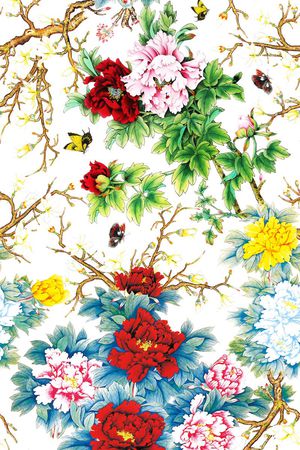 国画印花花型图片