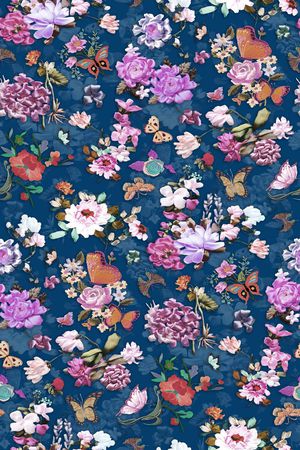 花鸟印花花型图片