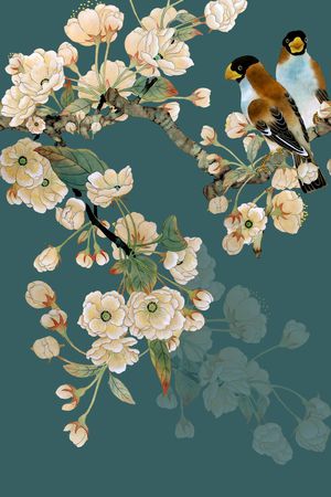 中国风印花花型图片