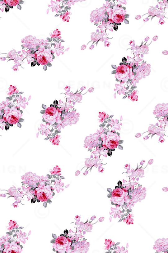 玫瑰印花花型图片