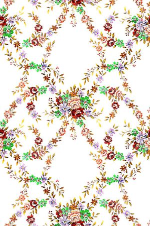 漂亮花卉印花花型图片