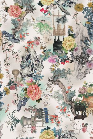 手绘印花花型图片