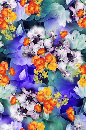 乱花印花花型图片