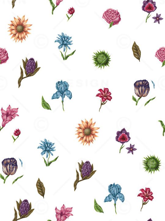 散落印花花型图片