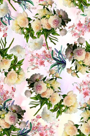油画印花花型图片