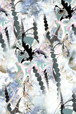中国风。脸谱印花花型图片