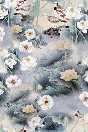 中国风印花花型图片
