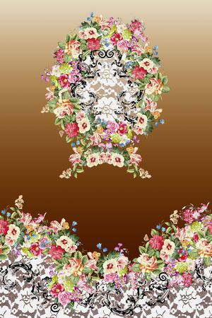 中老年印花花型图片