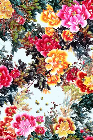 传统印花花型图片