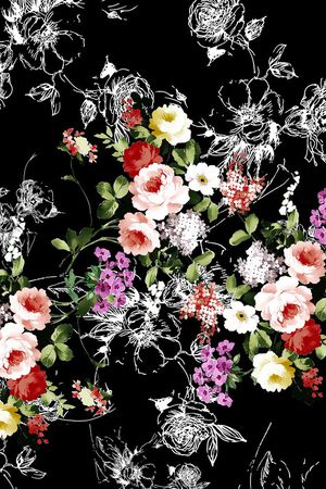 花卉印花花型图片