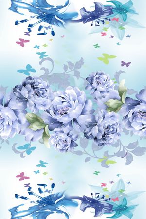 手绘印花花型图片