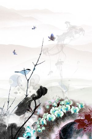 玉兰花印花花型图片