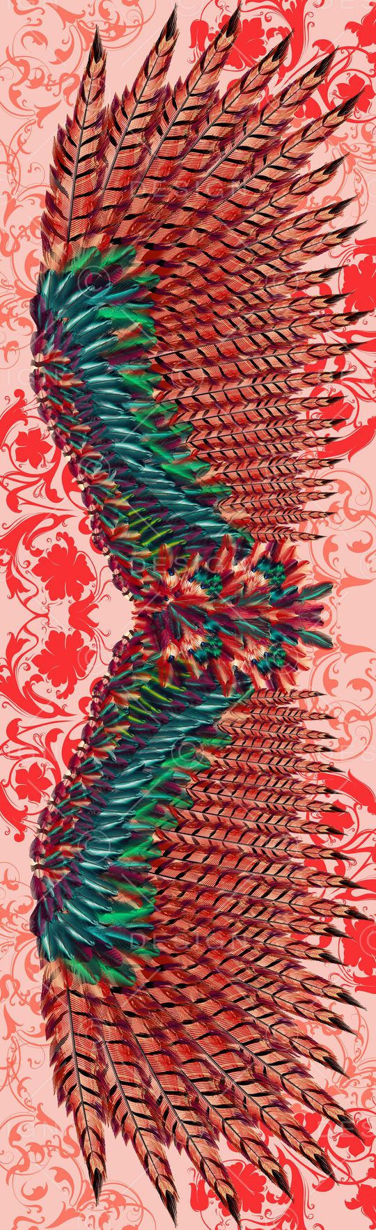 鸟印花花型图片