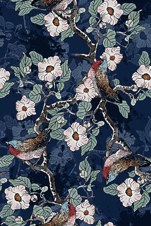 中国风印花花型图片