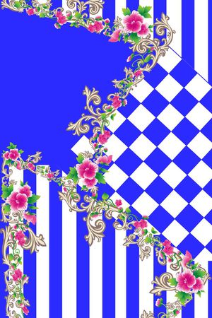 连衣裙印花花型图片