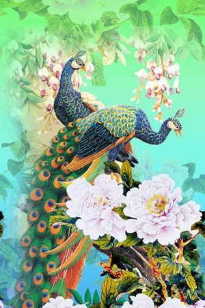 树枝印花花型图片