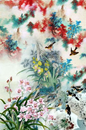 山水印花花型图片
