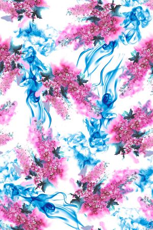 水彩印花花型图片